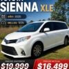 2020 TOYOTA SIENNA XLE | 102K MILES